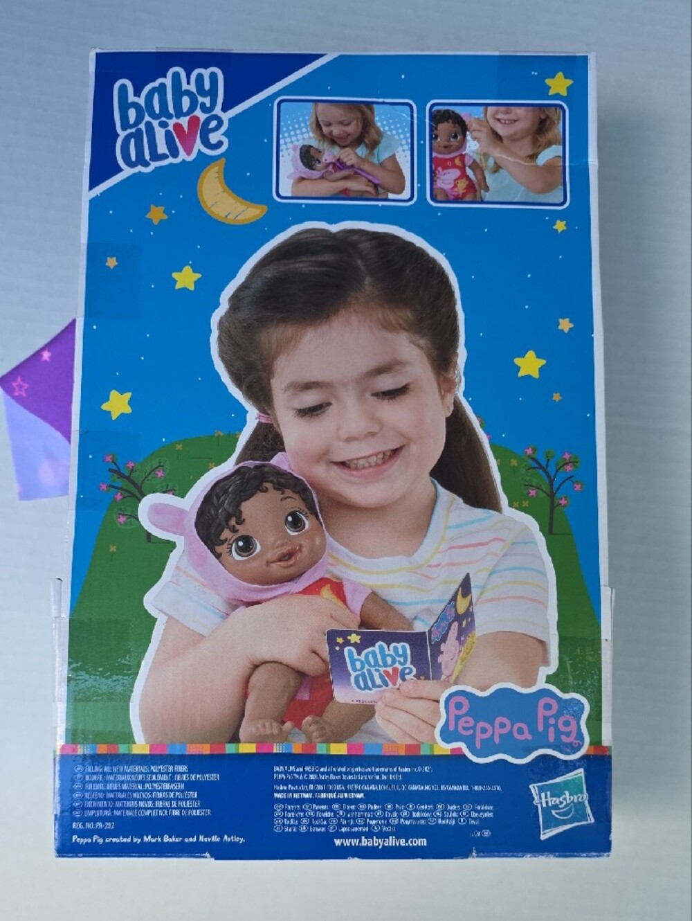 Peppa Pig Baby Alive Doll in Red and Purple Nightwear - Picture 3 of 3